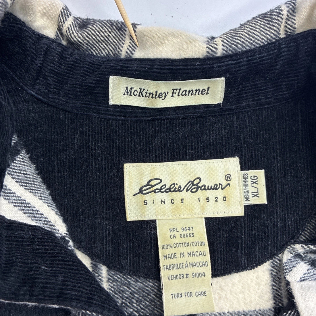 Eddie Bauer McKinley Flannel Button Up Shirt Size XL