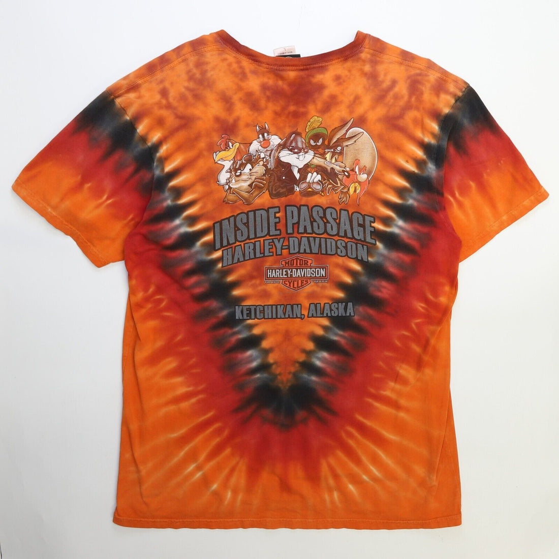 Harley Davidson Motorcycles Yosemite Sam Tie Dye T-Shirt Size Large Looney Tunes