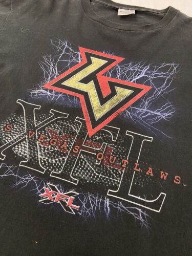 Vintage Las Vegas Outlaws Champion T-Shirt Size Large Football XFL