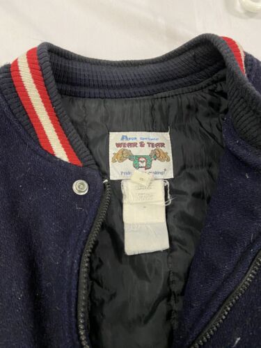 Vintage Super Bowl XXIX Leather Wool Varsity Bomber Jacket Size XL NFL