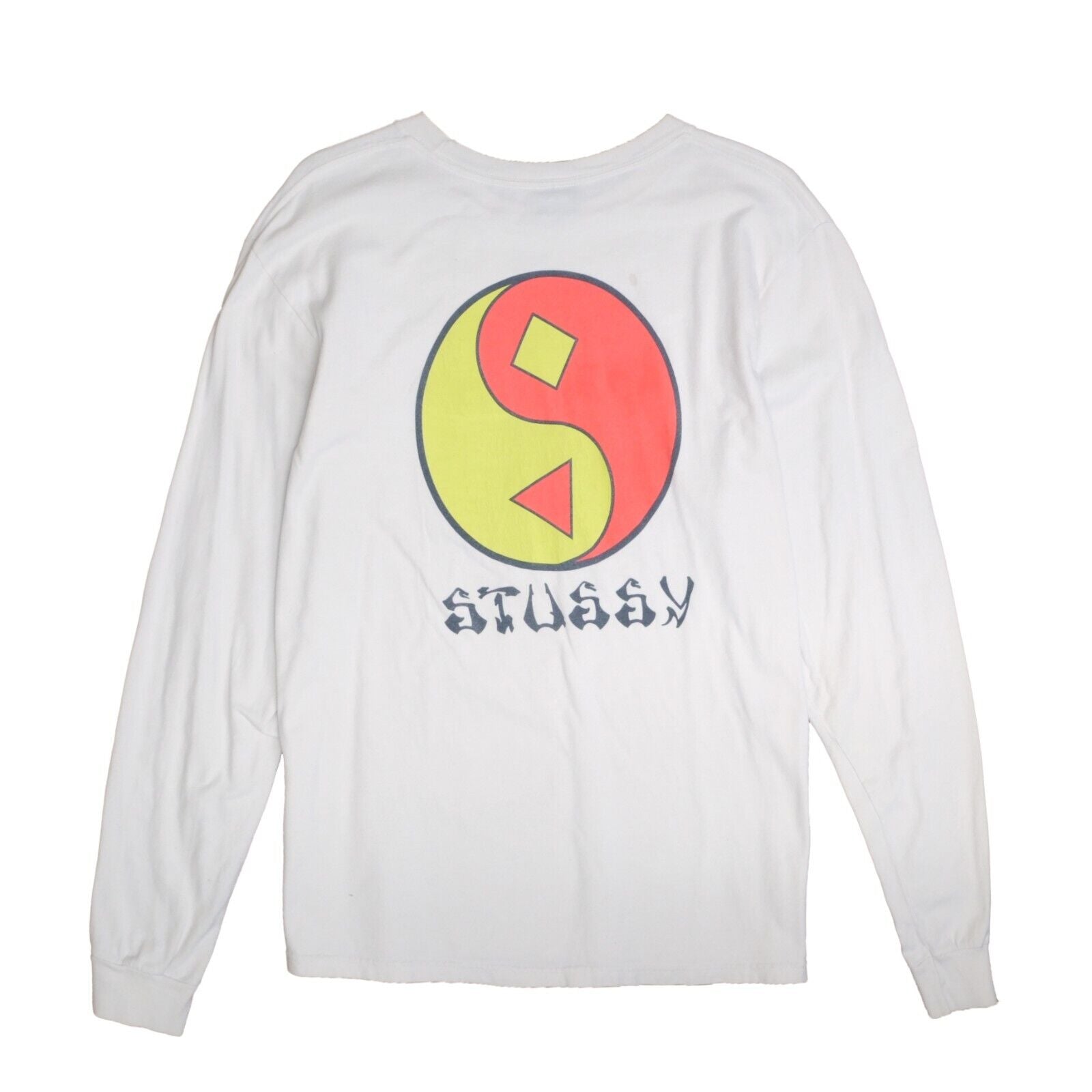 Stussy Yin Yang Long Sleeve T-Shirt Size Large White – Throwback Vault