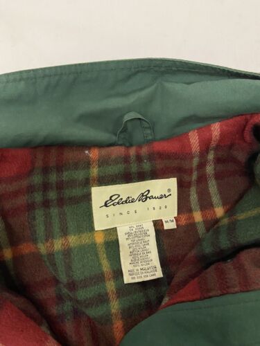 Eddie Bauer Coat Jacket Size Medium Green Wool Lined