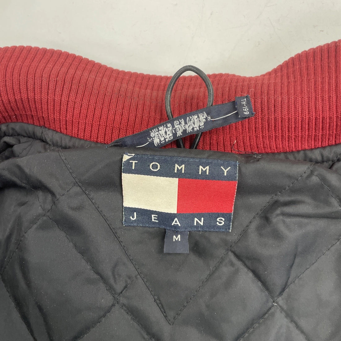 Tommy Hilfiger Jeans Leather Wool Varsity Jacket Size Medium