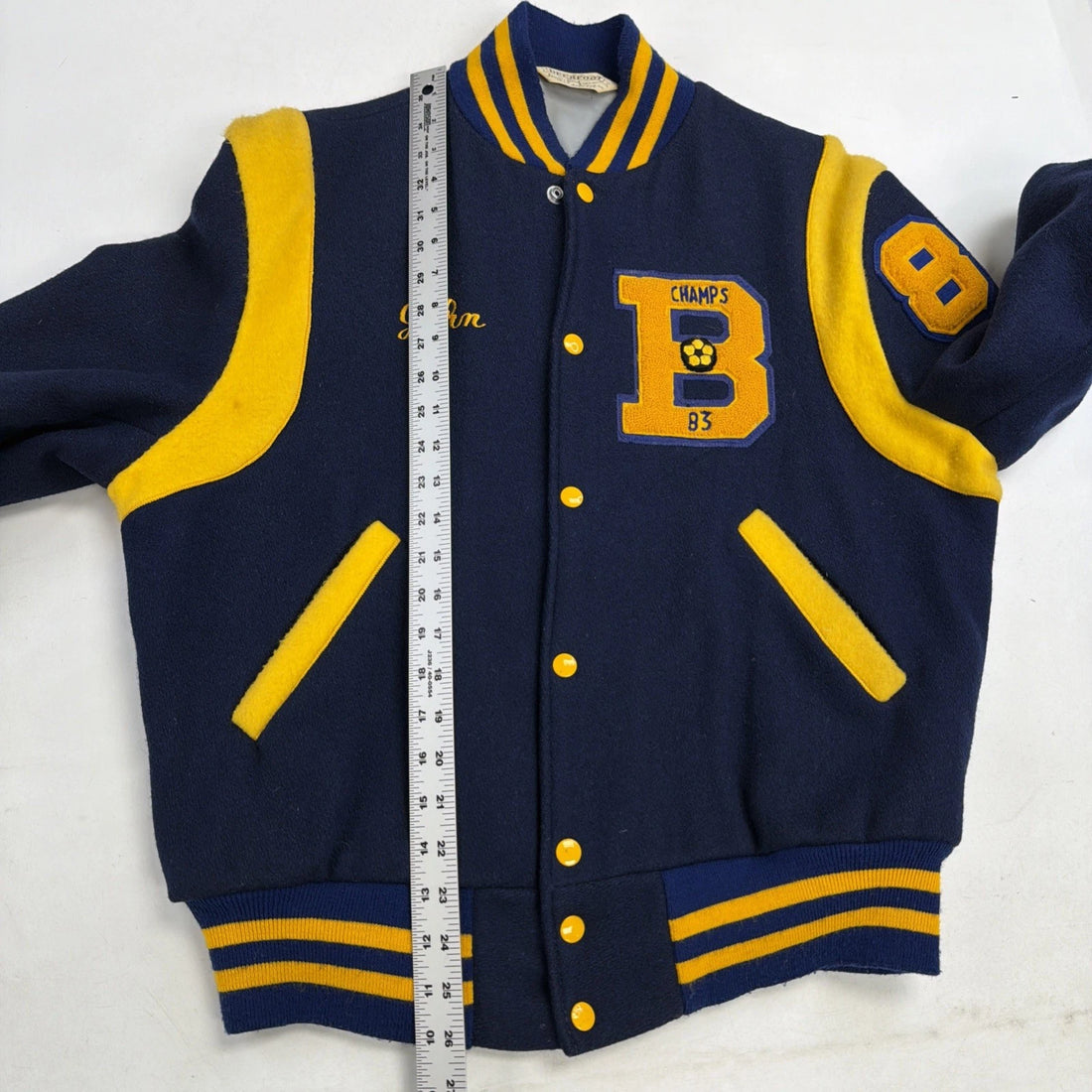 Vintage Barrington Soccer Wool Varsity Letterman Jacket Large
