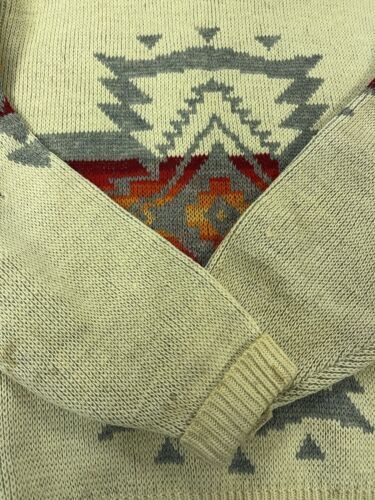 Vintage Pendleton High Grade Western Wear Aztec Wool Knit Sweater Size Large