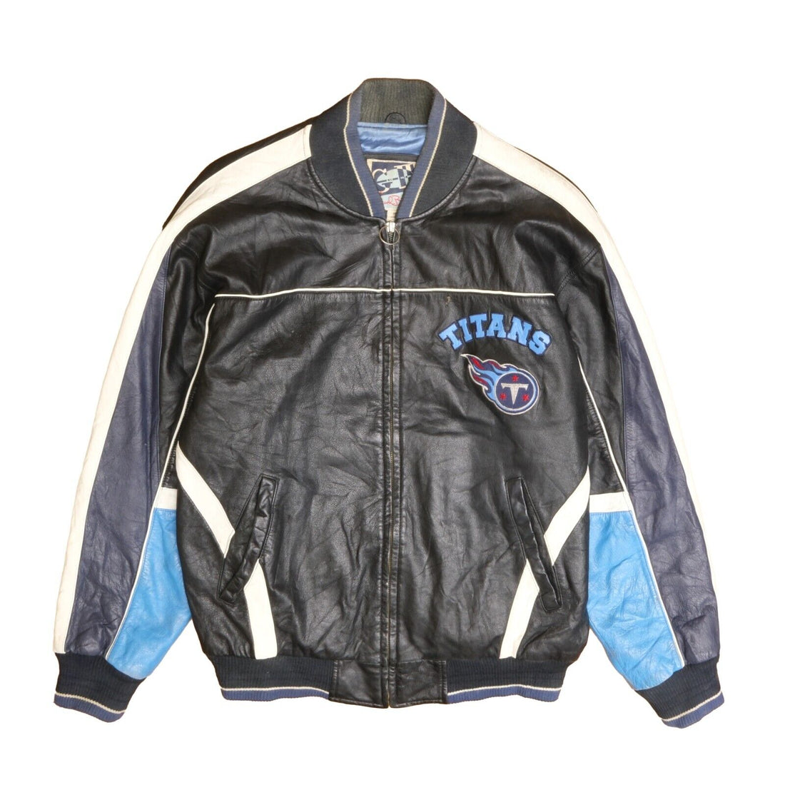 Vintage Meca Blue Varsity Bomber Jacket UK M