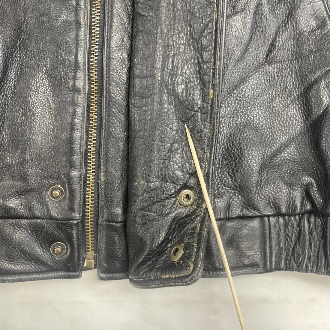 Vintage Eddie Bauer Leather Bomber Jacket Size XL Black