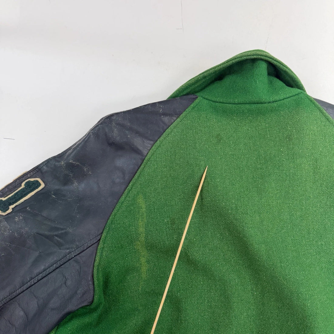 Vintage St. Thomas Bantam Football Leather Wool Varsity Jacket Medium 1976 70s