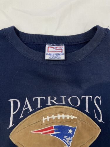 Vintage New England Patriots Sweatshirt Crewneck Size 2XL 90s NFL