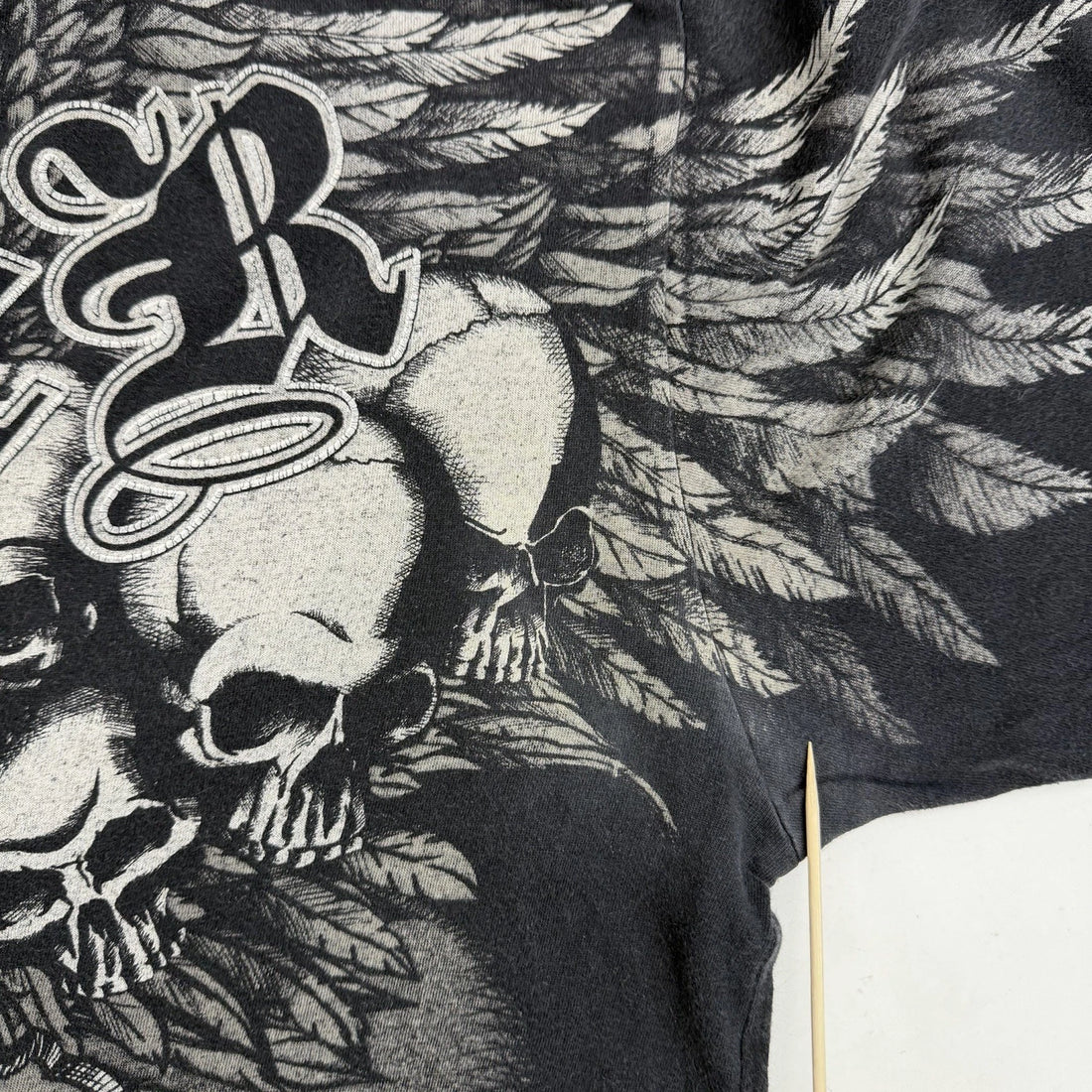 Xzavier Skull Cross T-Shirt Size 2XL All Over Print Y2K Style