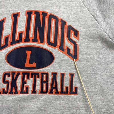 Vintage Illinois Fighting Illini Basketball Crewneck Sweatshirt Large 90s NCAA
