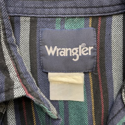 Vintage Wrangler Western Pearl Snap Shirt Size Medium Striped