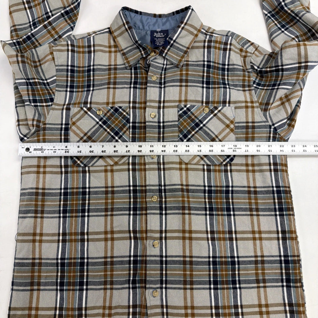 John Blair Button Up Shirt Size Medium Plaid