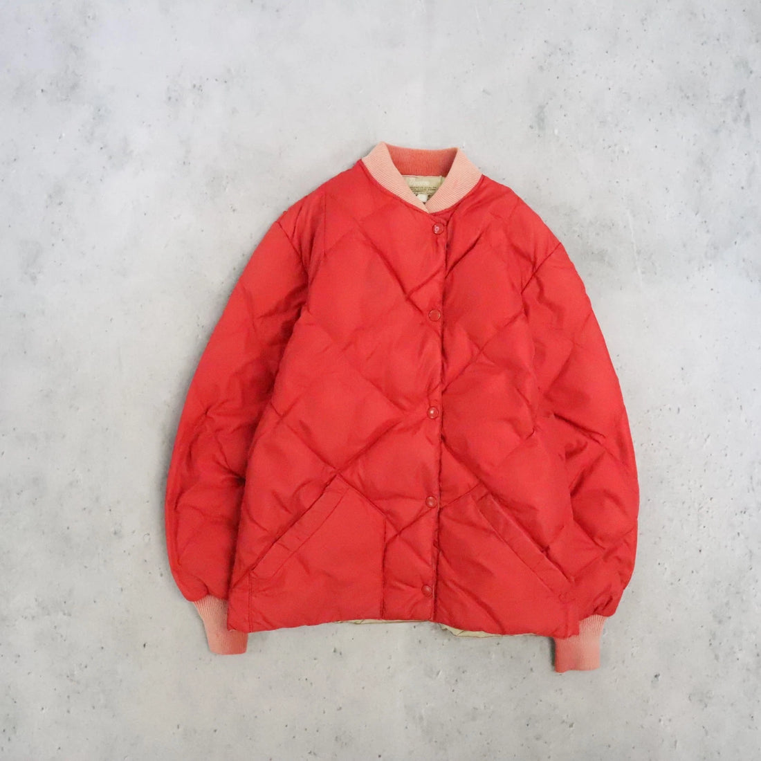 Vintage Eddie Bauer Quilted Down Puffer Skyliner Jacket Size Small 50s