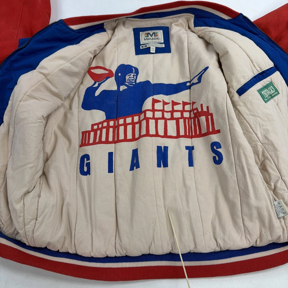 New York Giants Mirage Bomber Jacket Size Medium Throwback Collection NFL