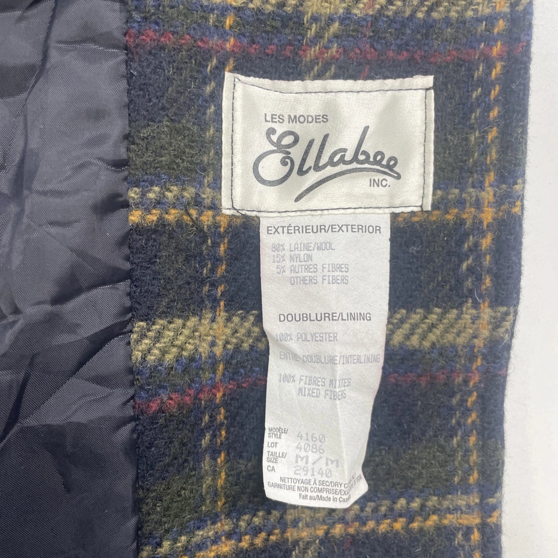 Vintage Les Modes Ellabee Wool Duffle Coat Jacket Size Medium