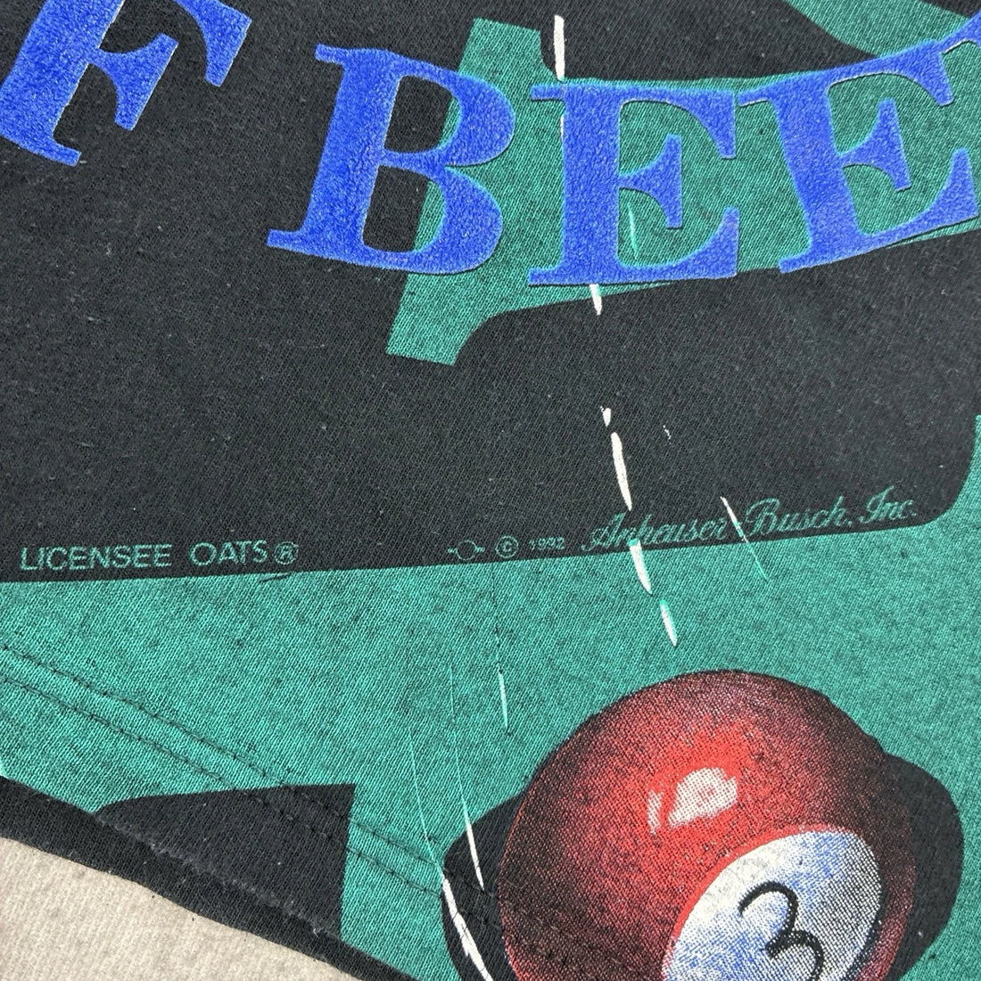 Vintage Budweiser King Of Beers Billiards Pool T-Shirt Large 90s