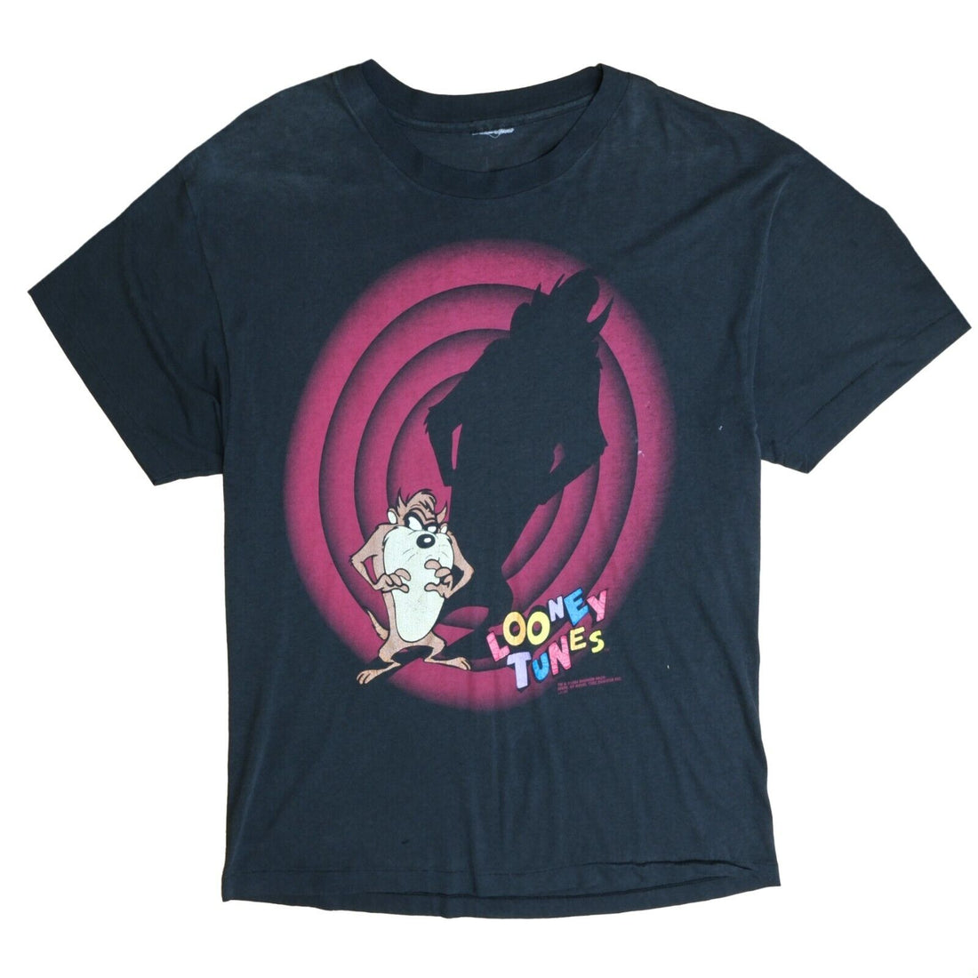 Vintage Taz Looney Tunes Shadow T-Shirt Size Large 1994 90s
