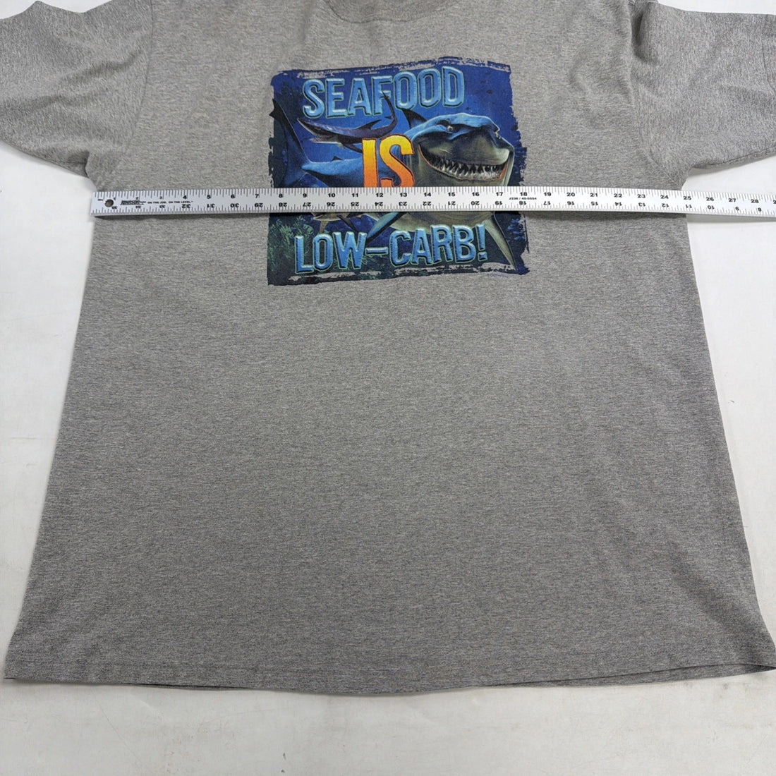 Vintage Finding Nemo Seafood Is Low-Carb Disney T-Shirt Size 2XL Movie Promo