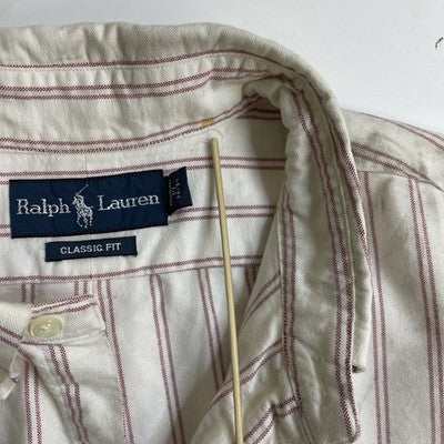 Vintage Polo Ralph Lauren Button Up Shirt Size 17 Striped