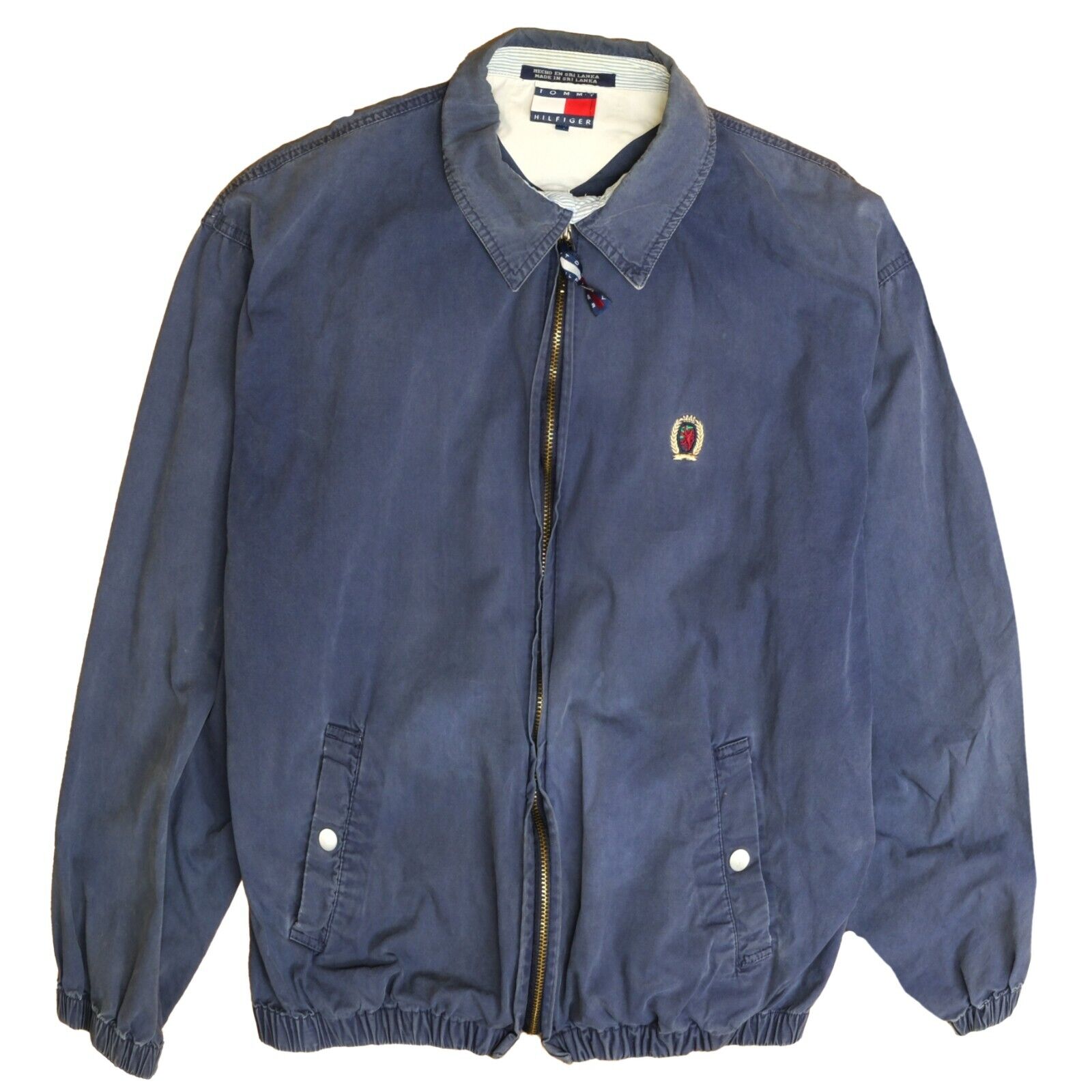 Vintage Tommy Hilfiger Harrington Jacket Size Large Blue Throwback Vault