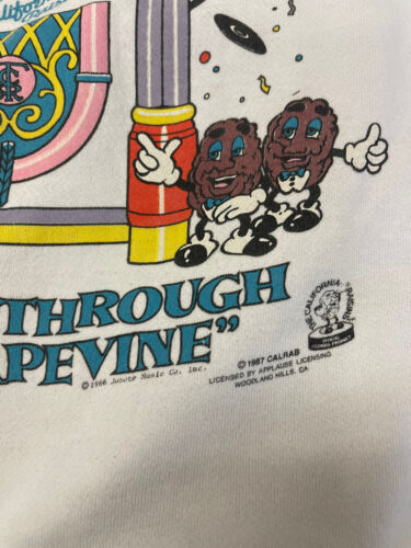 Vintage The California Raisins Through The Grapevine Sweatshirt Large 1987 80s