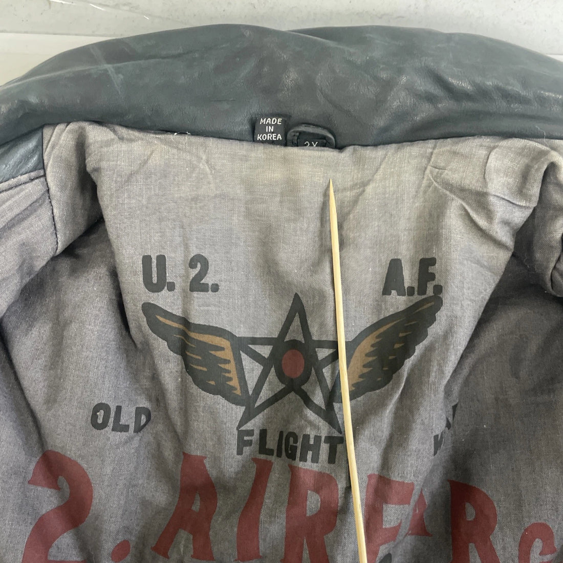 Vintage U2 Wear Me Out Leather Bomber Jacket Size 2XL