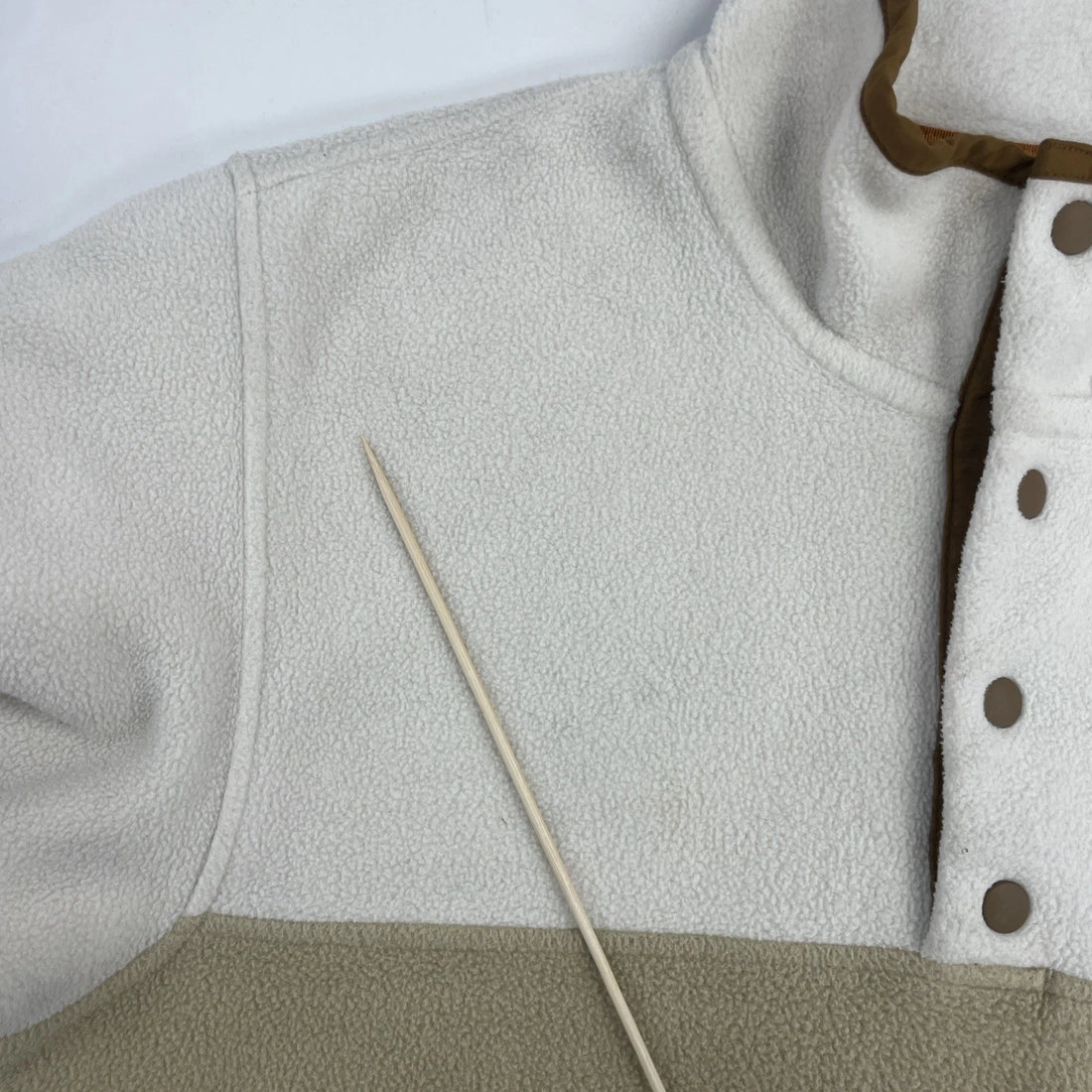 Patagonia Synchilla Snap T Fleece Jacket Womens Size Small Beige