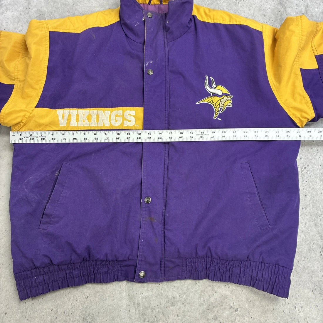 Vintage Minnesota Vikings Logo 7 Puffer Jacket Size XL NFL