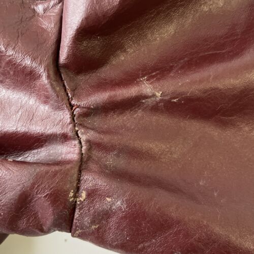Vintage Oleg Cassini Leather Jacket Size 42 Reg Red Lenzip