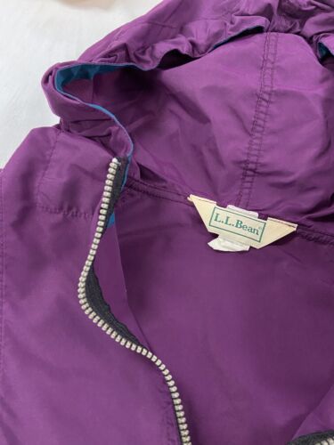 Vintage LL Bean Anorak Windbreaker Jacket Size Medium Purple Aztec