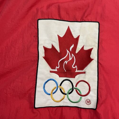 Vintage Team Canada Champion Bomber Jacket Size XL 1996 90s Olympics