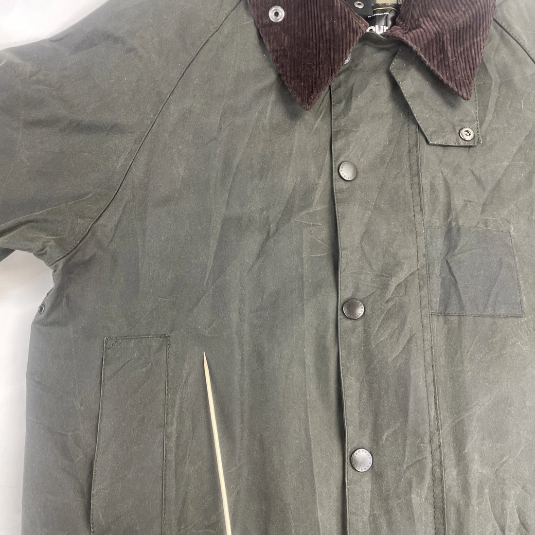 Barbour Beauford Waxed Coat Jacket Size Medium Green England