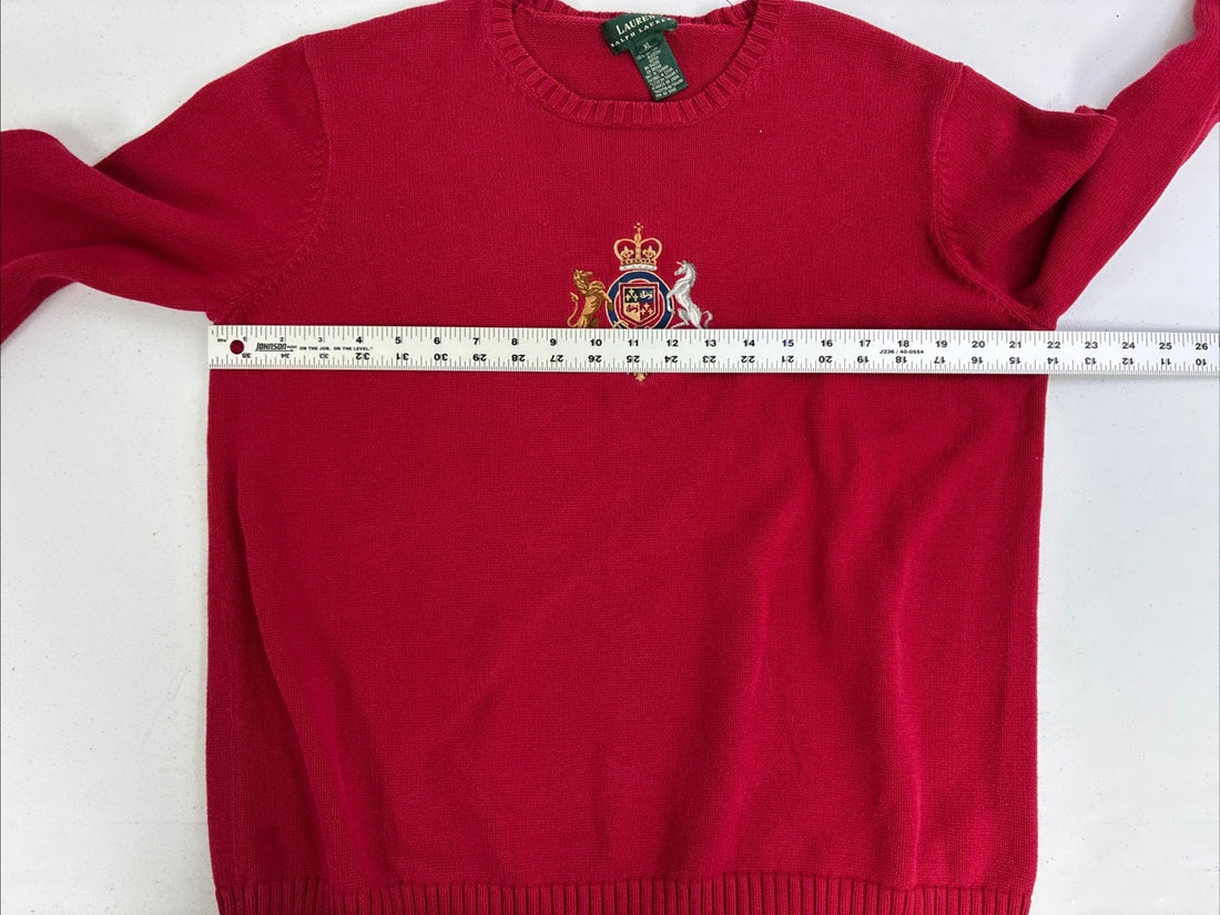 Lauren Ralph Lauren Horse Crest Pullover Sweater Womens Size XL
