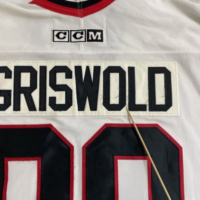 Vintage Chicago Blackhawks Clark Griswold CCM Jersey Size XL Stitched NHL