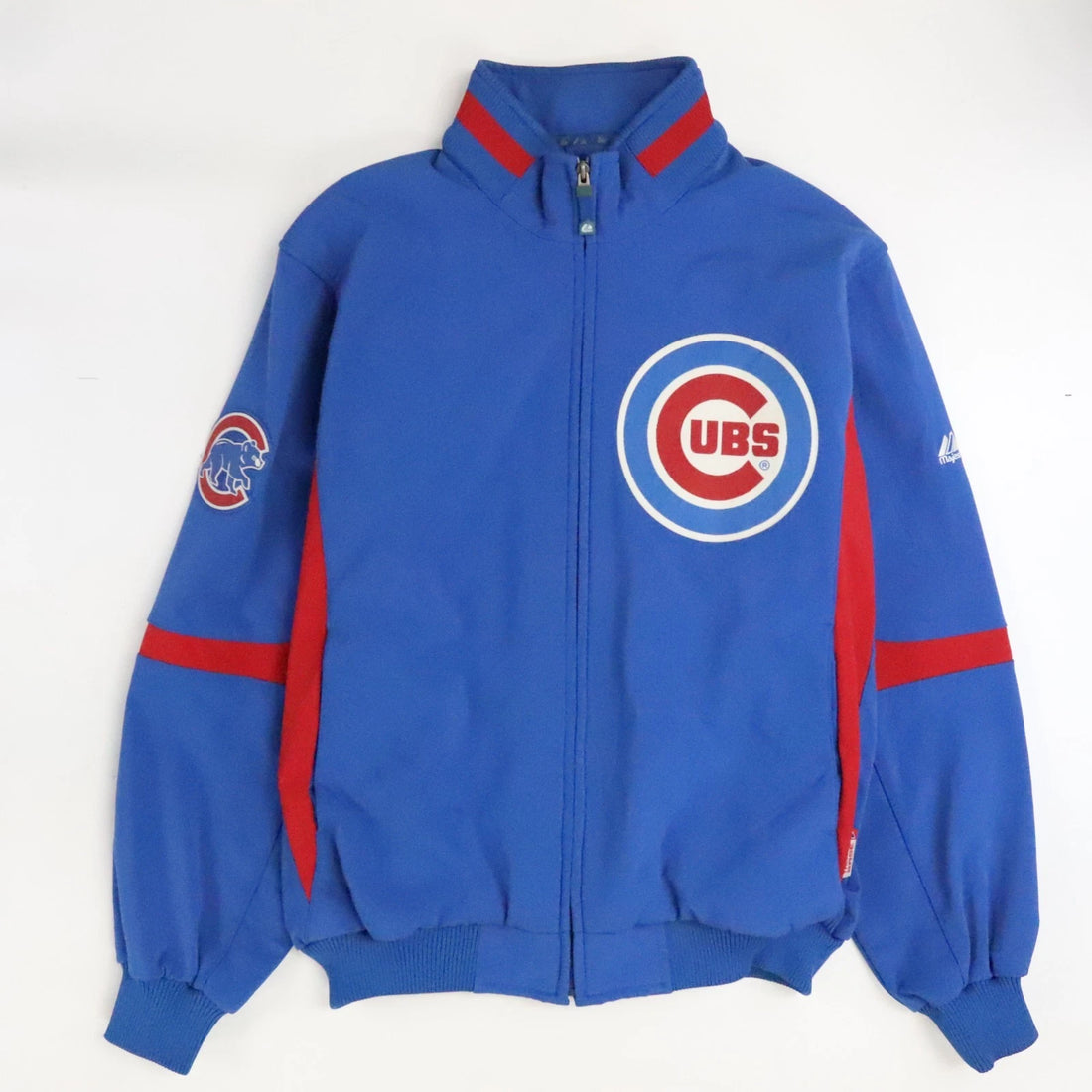Chicago Cubs Majestic Dug Out Bomber Jacket Size Large MLB