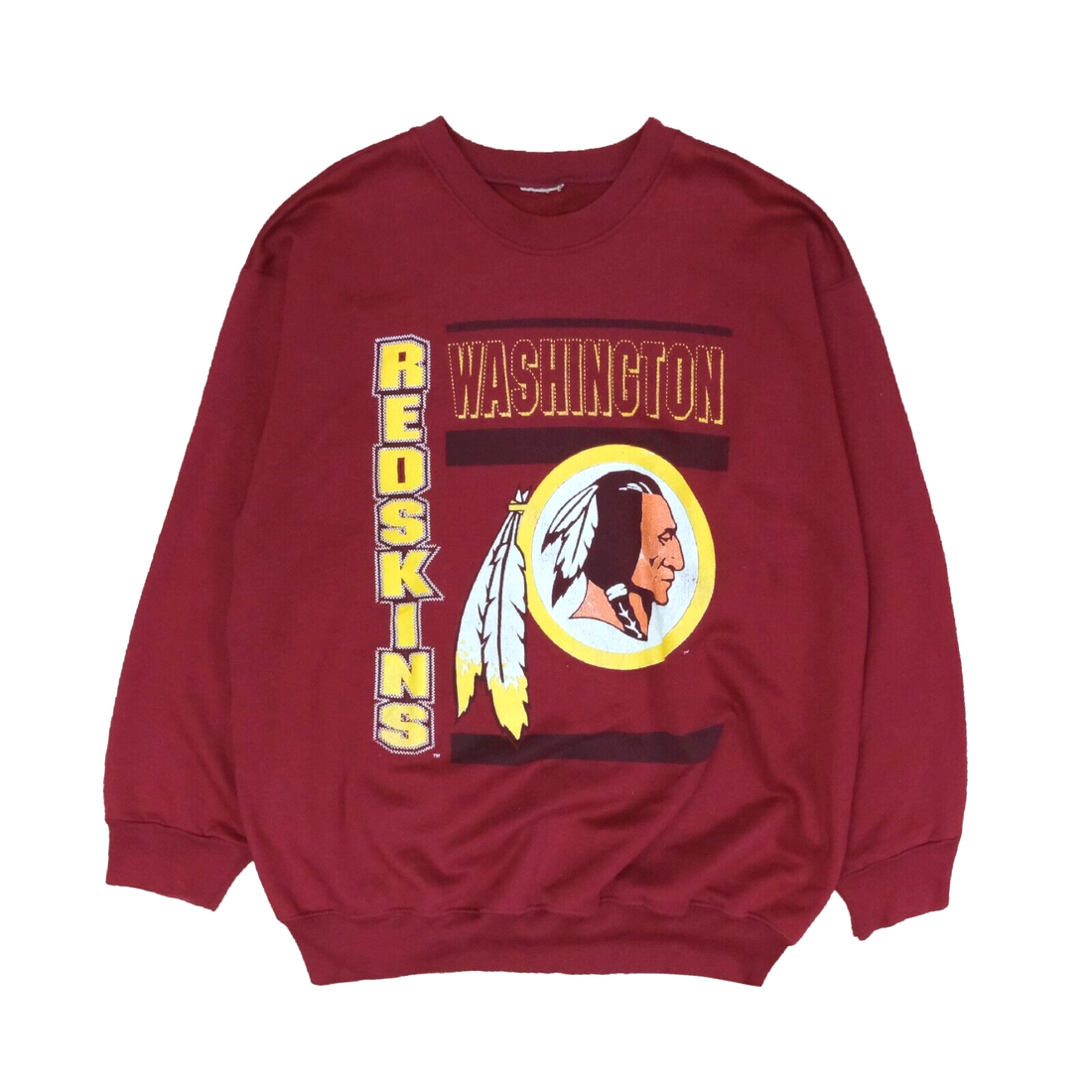 Vintage Washington Redskins Sweatshirt Crewneck Size XL Burgundy NFL