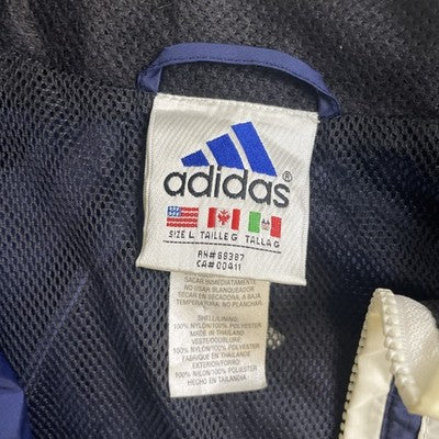 Vintage Adidas Windbreaker Light Jacket Size Large Blue
