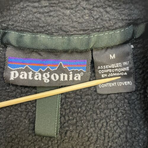 Vintage Patagonia Snap T Pullover Fleece Jacket Size Medium Black