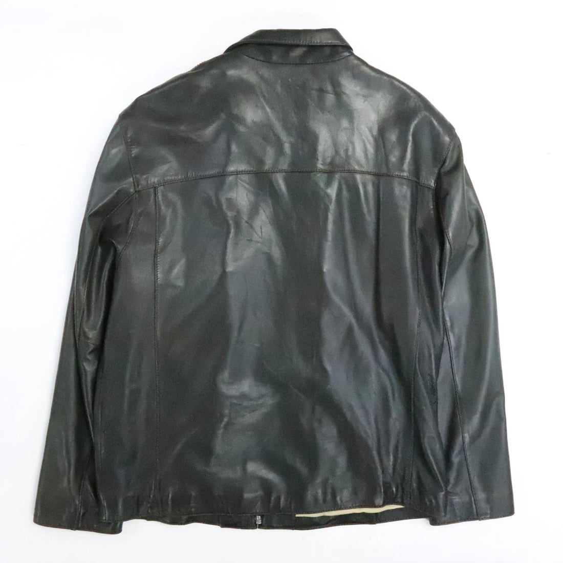 Andrew Marc New York Leather Coat Jacket Size Large Black