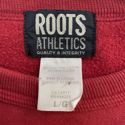 Vintage Roots Athletics Canada Crewneck Sweatshirt Size Large Red