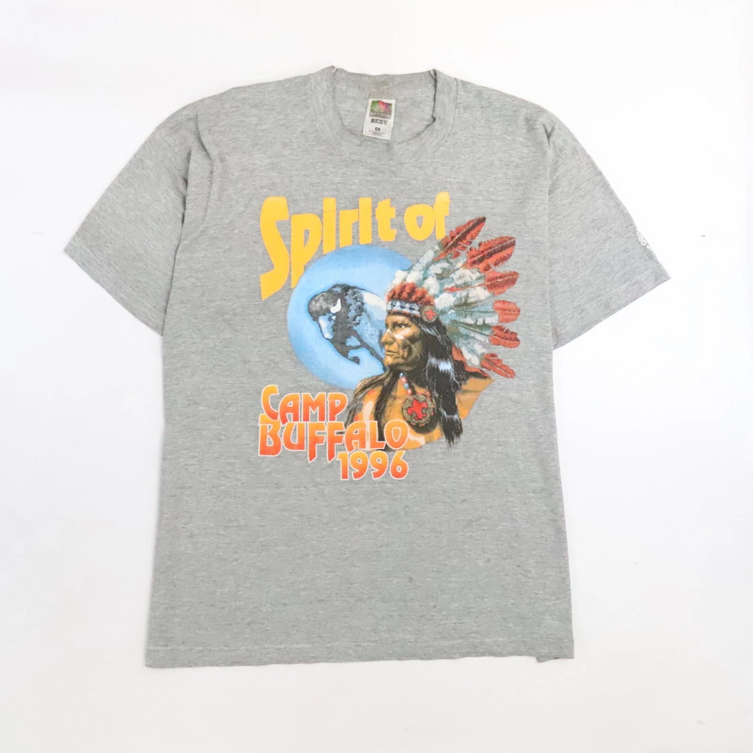Vintage Spirit Of Camp Buffalo 1996 T-Shirt Size XL Native Chief Head 90s