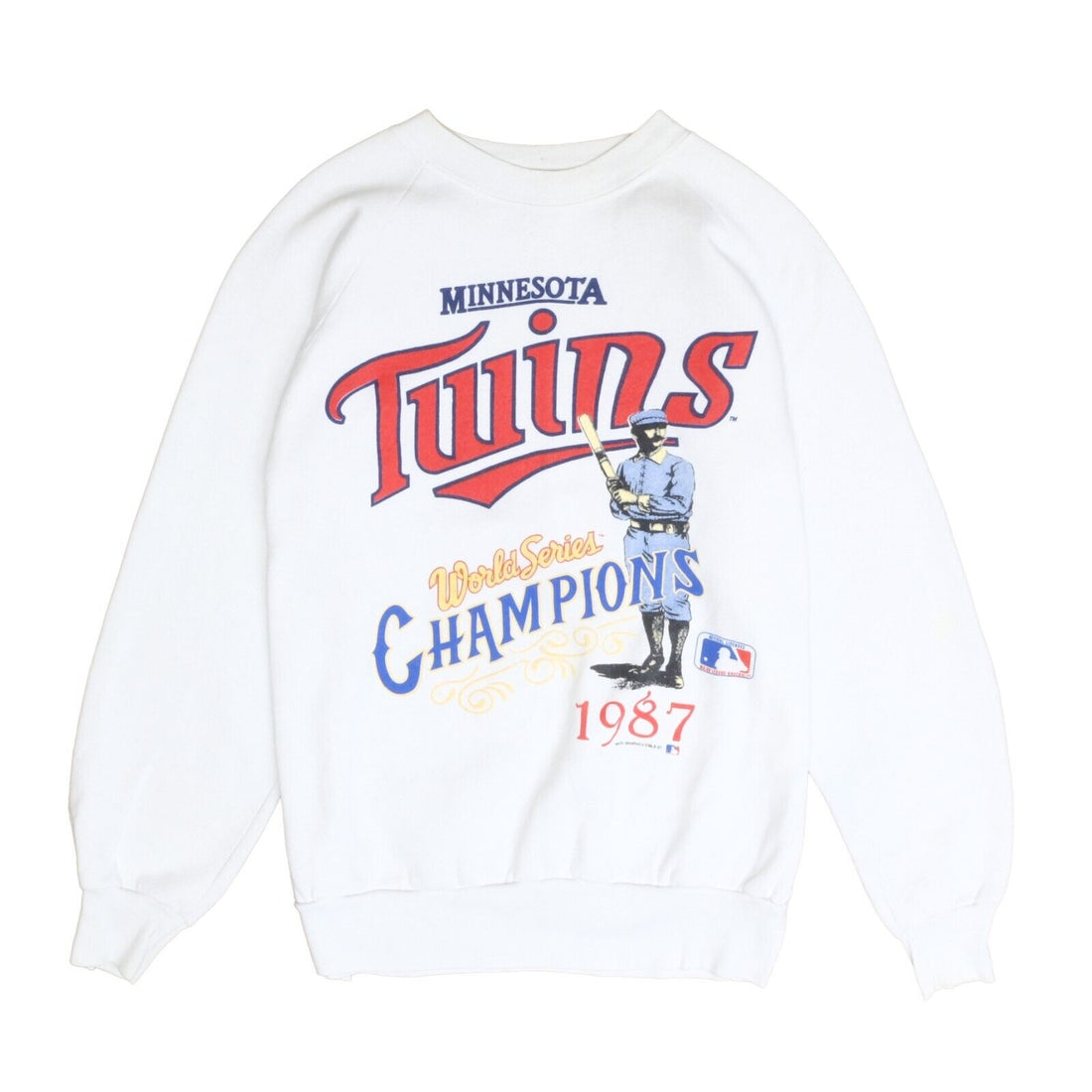 Vintage Minnesota Twins World Series Champions Sweatshirt Large 1987 80s MLB