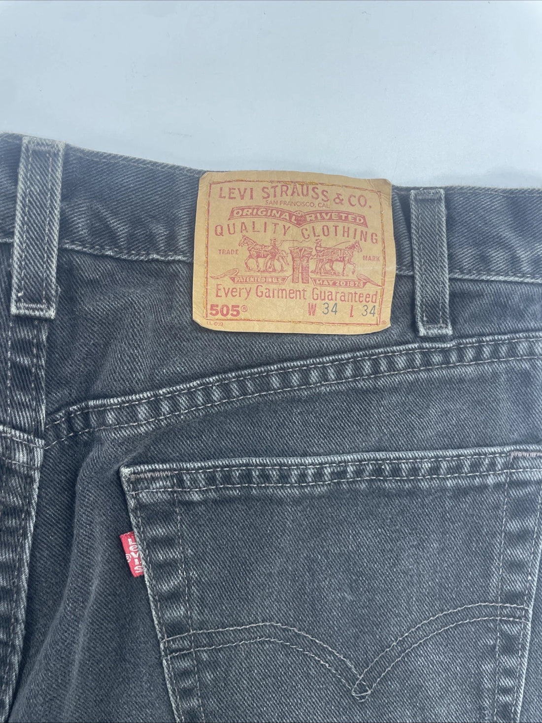 Vintage Levi Strauss & Co. 505 Denim Jeans Pants Size 34 X 34 Black