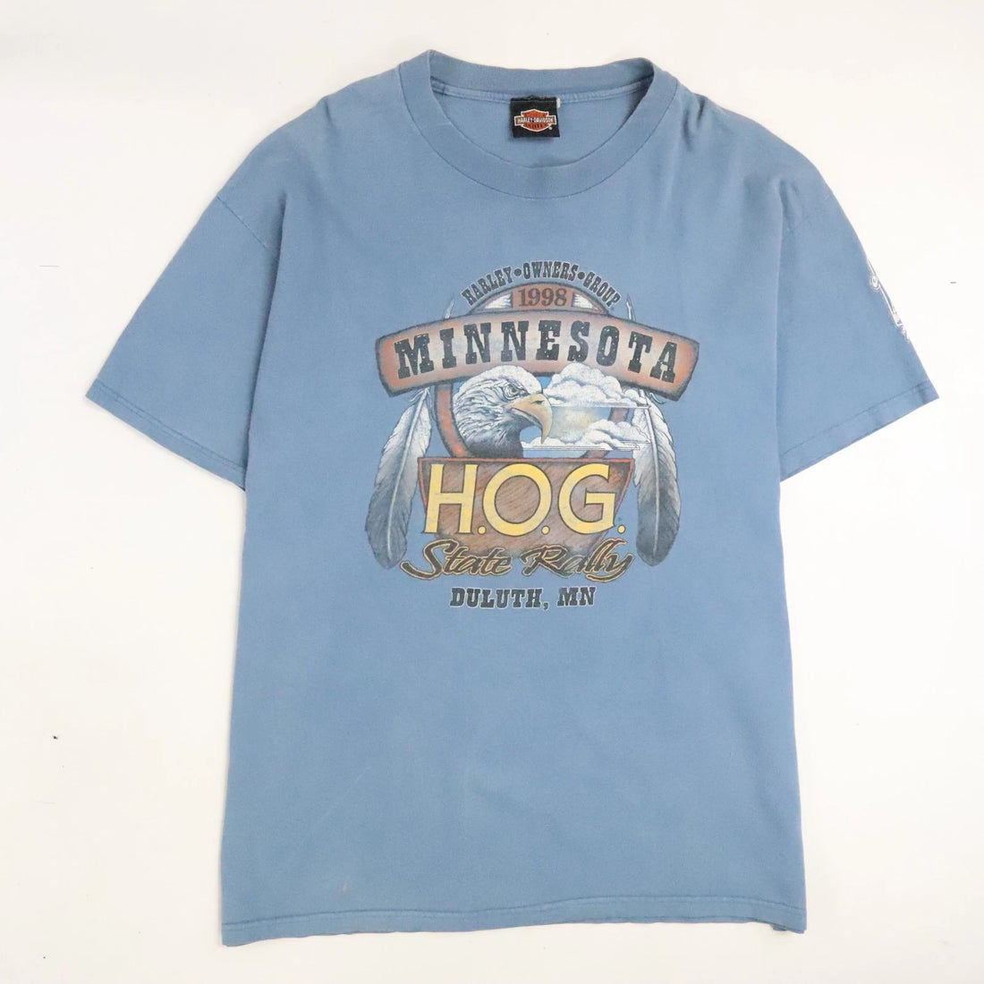 Vintage Harley Davidson Motorcycles Minnesota State Rally Eagle T-Shirt XL 90s