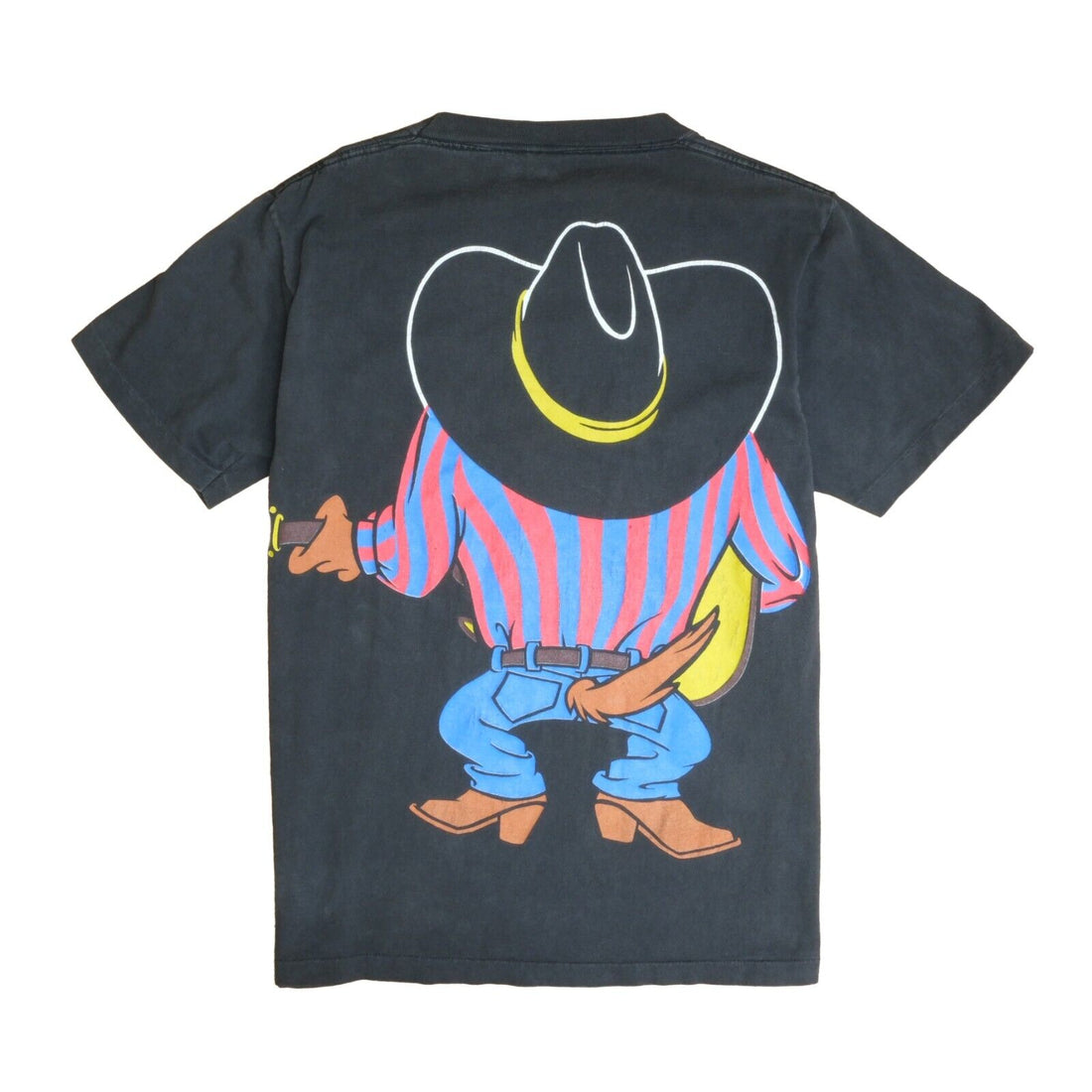 Vintage Taz Cowboy Looney Tunes Changes T-Shirt Large Double Sided 1993 90s