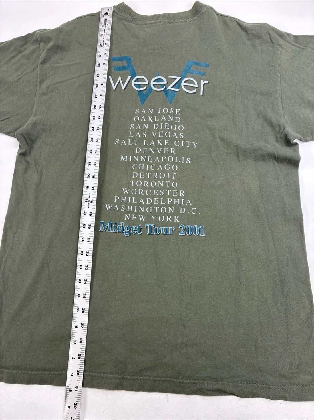 Vintage Weezer Tour 2001 Band T-Shirt Size XL