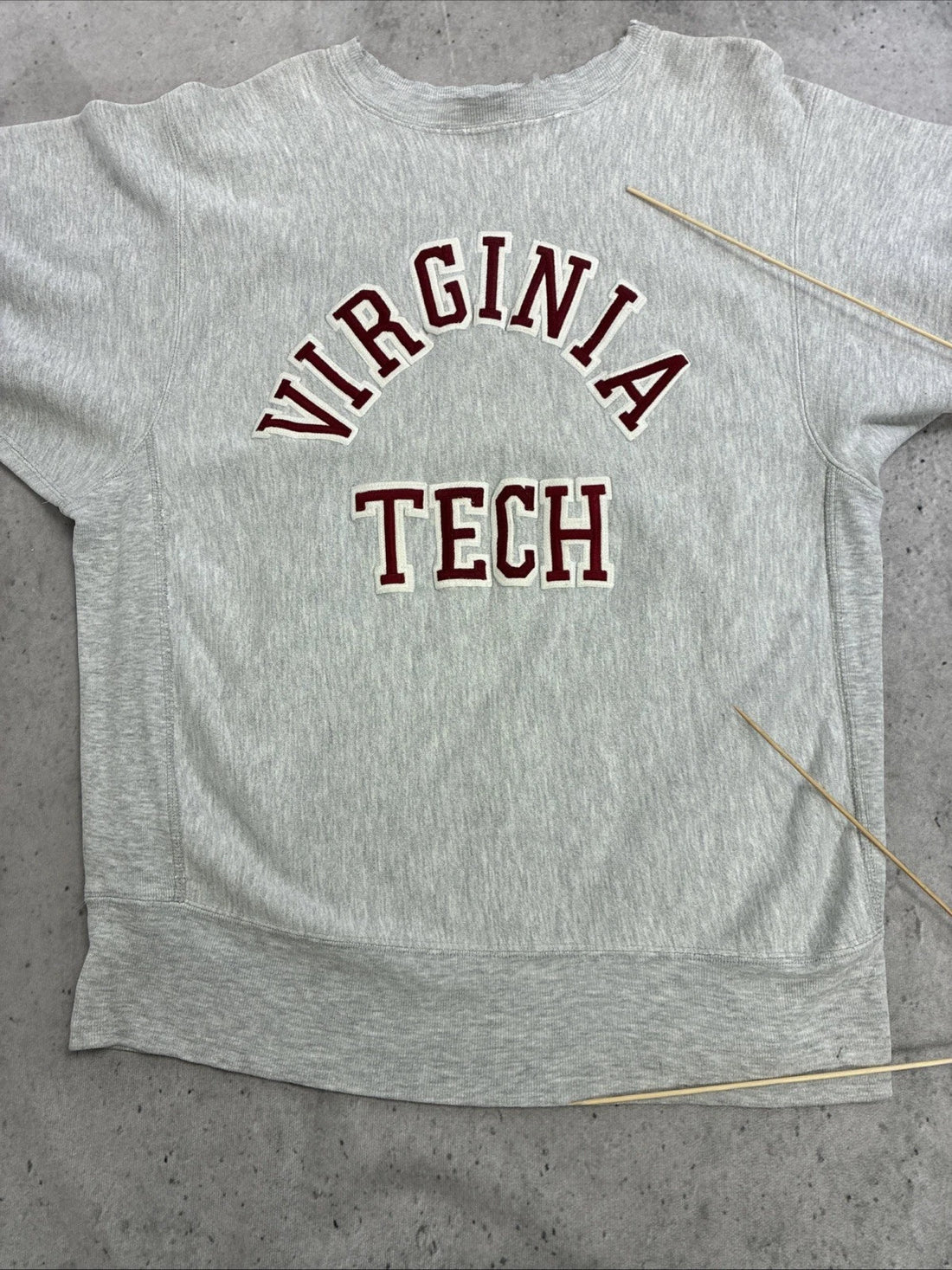 Vintage Virginia Tech Champion Reverse Weave Crewneck Sweatshirt Size XL 80s