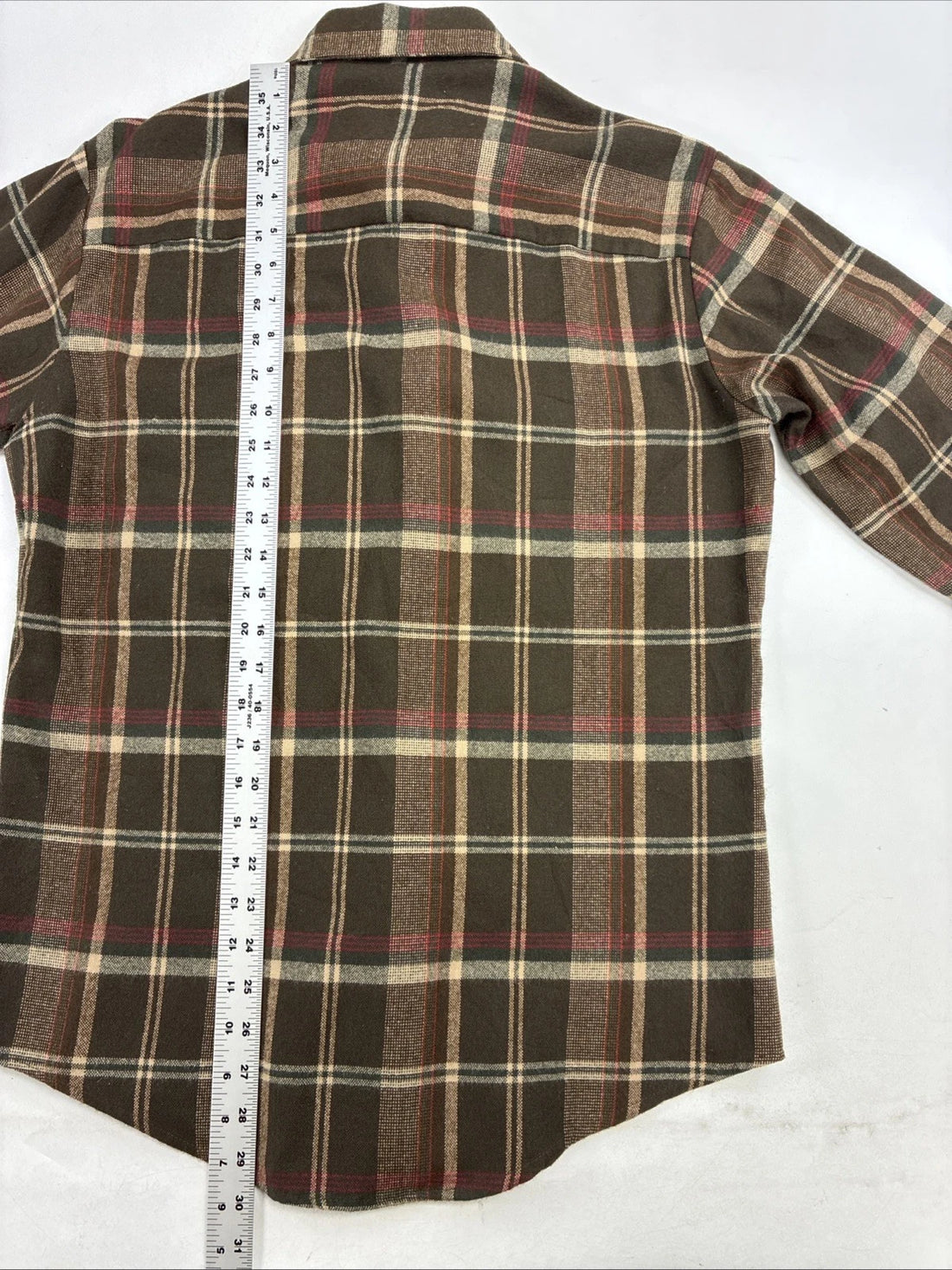 Vintage St. John's Bay Button Up Shirt Size Medium Brown Plaid