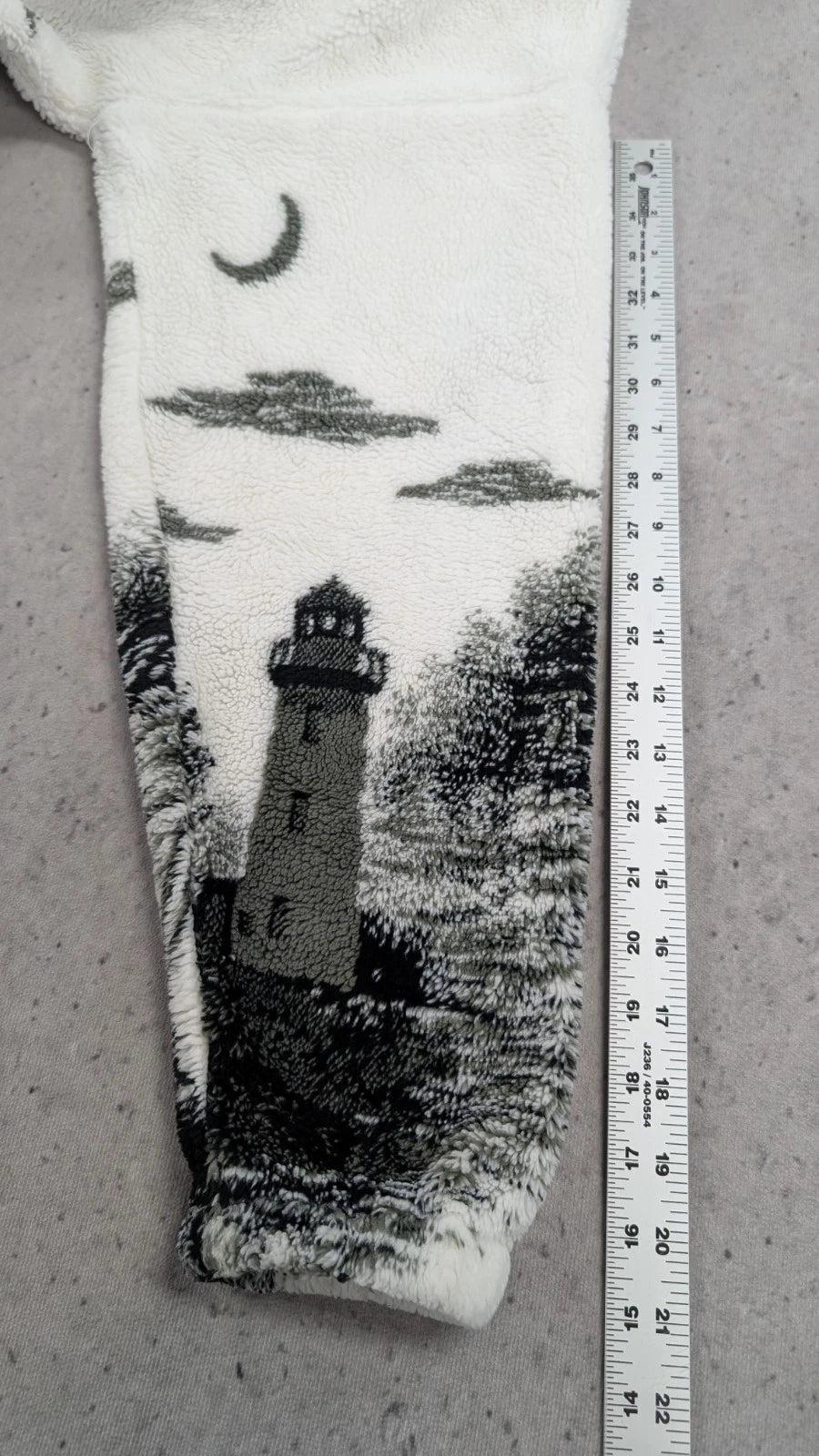 Vintage Lighthouse Fleece Jacket Size Medium